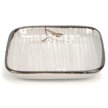 도자기 접시 플레이팅 접시 생선접시 사각접시 14.3cm, 5.5in 라운드사각접시, 본상품선택