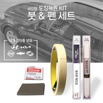 제네시스쿠페 / NDA 그레이티타늄 도장복원킷 붓펜세트 현대모비스 순정품 자동차 붓페인트 카페인트 도색 스크레치제거 295, 제네시스쿠페 / NDA 세트2(컬러+투명)