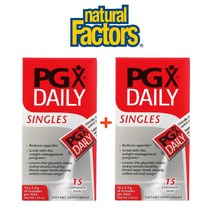 Natural Factors PGX PolyGlycopleX 폴리글리코플렉스 식이섬유 가루 곤약 잔탄검 2.5g 15포 2팩, 2개