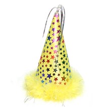 파티 스타 고깔 모자 미니 옐로우 파티모자 꼬깔 생일파티, 단품