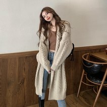 Z3JC 하프 빈티지 부드러운 나른 카디건