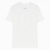 [메종마틴마르지엘라] [명품]22FW 리버스 자수 로고 아이보리 반팔 티셔츠 S50GC0