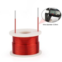 블루투스스피커 공기 코어 무산소 구리 인덕터 스피커 HIFI 오디오 0.8mm 0.3mH-0.8mH 용 프레임 코일 인덕턴스 1 개, [01] 0.8mm 0.3mH