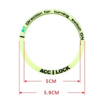 오토바이 스티커3d 젤 글로우 키 링 스티커 luminous 점화 스위치 커버 for alfa romeo giulietta mito 147 159 dacia Duster kia, 내경 5cm