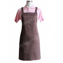 앞치마 맞춤형 로고 크리에이티브 스트랩 앞치마 데일리 숄더 앞치마 샵 작업복 심플 디자인, 70x75, 커피