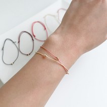 14k 실크 골드볼 실팔찌 - 소원 매듭 끈 마르테