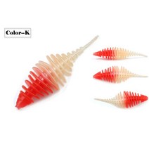베이스트랩로즈 우드 다목적 부드러운 플라스틱 배스 낚시 미끼 5.3cm 1.6g 늑골이 있는 바디 인공 생물 1, 11 Color K