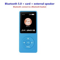 블루투스 MP3 음악 플레이어 1. "비파괴 휴대용 Mp4 워크맨 FM 라디오 카드 외부 초박형 녹음 전화기, Blue Has bluetooth_CHINA | 4GB