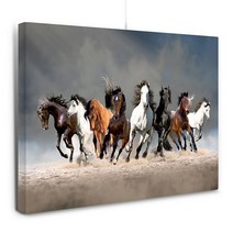 유홍아트 백마도 팔마도 칠마도 말 그림 액자 프레임 30호(91x65cm) (5588887), 10.팔마도/프레임액자(검정)