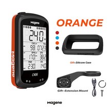 자전거속도계 즈위프트 케이던스 센서 GPS 실내자전거 속도계 magene gps 컴퓨터, 오렌지 c406케이스 포함
