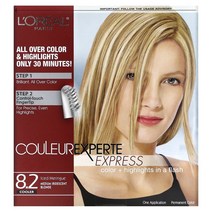 LOreal Couleur Experte 익스프레스 컬러 하이라이트s 82 미디움 Iridescent Blonde 1 Application