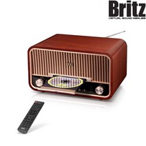브리츠 BZ-T7800 Plus 레트로 블루투스 오디오 스피커 CD플레이어 라디오 알람시계