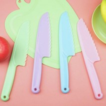 [정이네] 소꿉 놀이 유아 안전칼 어린이 요리 어린이집 아동용 플라스틱 무독성, 핑크-소