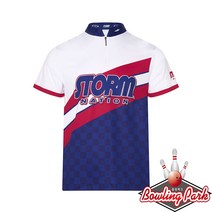 스톰 - 전사 볼링 티셔츠 ST BC-01 (화이트 블루) 클럽티인쇄 / 남여공용 기능성원단
