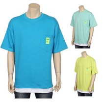 레이어드 스타일 남자 네온 반팔티 남성의류 라운드티