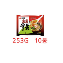 농심 생생우동 봉지, 253g, 10개