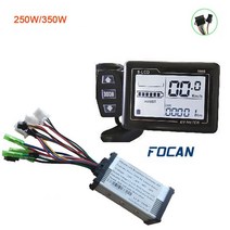 FOCAN 전기 자전거 스쿠터 컨트롤러 LCD 디스플레이 속도 BLDC 모터 자전거용 24V 36V 48V 250W 350W 450W 500W, 1.24V 250W 13A