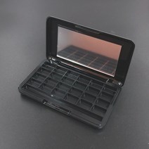 메이크업 공파레트 사각 24구 아이섀도우 공팔레트 쉐도우 믹싱 공케이스 파레트 파운데이션 공용기 립스틱 빈발레트 콤팩트 케이스 DIY 쉐딩 립파레트 젤네일 화장품 보관 컨투어링 분장 글리터 블랙