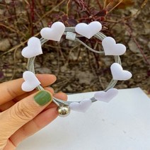 아크릴액자 압축앨범 가훈 가벼운 액자 실버 마그네틱 케이블 사진 프레임 로프 벽 -153, White heart, White heart
