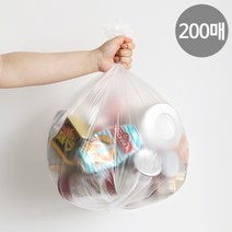 네이쳐리빙 재활용 쓰레기 분리수거 배접 비닐봉투200매40L, 청색, 색상:청색
