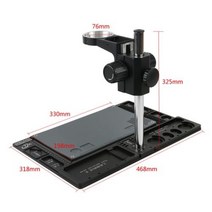 다기능 작업대 알루미늄 합금 워크 벤치 큰 크기 스테레오 현미경 스탠드 76mm 포커스 홀더 테이블 작업 전화 수리, B set black