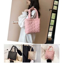 누빔하트 토트백 여성 퀼팅 손가방 데일리 보조 캐주얼가방 에코백