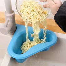 수전 자취 음식물 쓰레기 쓰레기통 짬통 거름망 거치대 잔반 통 처리 음쓰통 매직 홀더 아파트 거름통 싱크대 걸이 휴지통 음식 걸이형 수거 용기 가정용 비닐 봉지 주방 4컬러, 색상, 오렌지