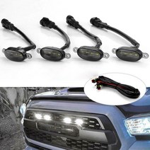 라이트 전구 자동차 화물차 지프 그랜드 체로키에 대 한 4Pcs LED 조명 2003-2021 전면 그릴 빛 맹raptor 스타일 라인 그룹