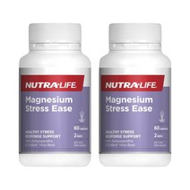 Nutra-Life 뉴트라라이프 스트레스 이지 마그네슘 60캡슐x2개 Nutra Life Magnesium Stress Ease, 60캡슐, 1개