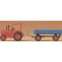 Preiser 79502 디오라마 미니어처 테라리움 트레일러 끄는 시골 농장 트랙터 모형1:160 사이즈
