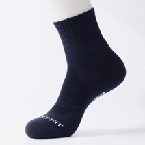 컴프로 남성 스포츠 중목 쿠션 이중바닥 링글 기능성 양말, 검정-검정