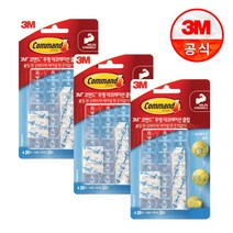 3M 코맨드 투명 데코레이션 클립 20p, 3개입