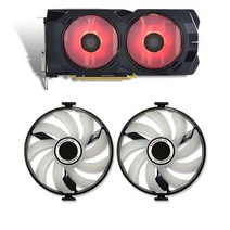 Cavabien 94mm FDC10U12S9C 쿨러 팬 교체용 XFX AMD 라데온 RX 470 480 580 RX580 RX480 RX470 에디션 크림슨 그래픽 카드 냉각 팬1, Graphics Fan-2PCS