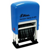 자동넘버링 S-409 6단 4mm, 프로라인 잉크패드적