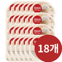 최신제조 cj 햇반 백미밥 210g 번들 세트 묶음 구성 보통공기 중간크기 햇반 즉석밥 재여놓기특가 대량, 36개