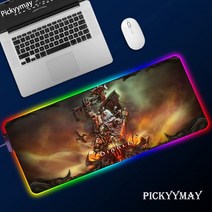 레이저 게이밍 키보드 마우스 대형 패드 게임용 RGB 디아블로3 컴퓨터 XL 불빛 책상 매트 카펫 장패드, 400x900x4mm, SS007 Diablo (46)