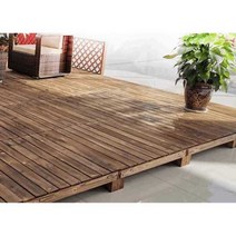 야외 데크 조립식 평상 테라스 정자 카페 원목 마루, 90x60m 높이 36cm