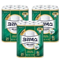 크리넥스 데코 앤 소프트 롤화장지 30m, 24롤, 3개
