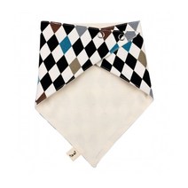 오가닉 스카프빕 체크블랙 X2 유아 턱받이 순면목수건_230130EA