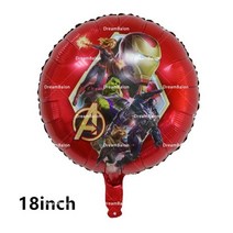 생일 파티 장식 꾸미기 스파이더맨 헐크 아이언맨 히어로 배너 케이크 토퍼 풍선 세트, 26.1pc Foil Balloon11
