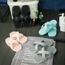 물빠짐 양방향 욕실화 욕실 베란다 화장실 양면 PVC 지압 슬리퍼 다용도 실내화, 민트