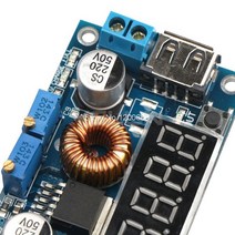 강압기 디지털 전압 조정기 DC 5 ~ 36V 1.25 17V 75W 스위칭 전원 공급 장치 및 전류 어댑터 벅 컨버터, 한개옵션0