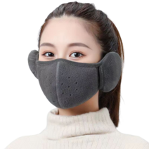 하루연구소 방한 귀마개 남성 여성 넥워머 겨울 귀마개 귀덮개 마스크, 챠콜