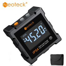고급형디지털각도기 디지털전자각도기 neoteck 4 side magnets digital bevel box 레벨 각도 파인더 bevel gauge inclinometer box, 검은색