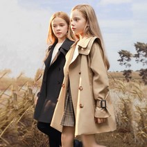 여아 주니어 아동 봄 간절기 트렌치 코트 결혼식 입학식 나들이 외출복 일상복