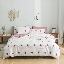 JIUD 간단한 스타일 4 1 싱글/퀸/킹/슈퍼 킹 사이즈 Pillowcase Bedsheet 이불 커버 이불 커버