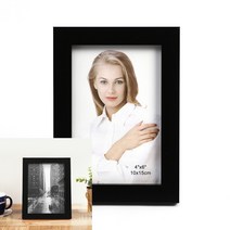 사진 액자 4x6 블랙 아크릴안내판 사진퍼즐액자 POP꽂이 아기액자 메뉴판거치대 액자사진 안내판제작 인테리어대