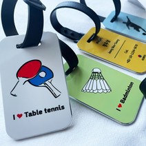 메탈 테니스 배드민턴 야구 축구 농구 탁구 가방 백 동호회 네임택 이름표 인식표