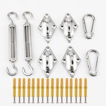 어닝 사이드월 야외 천막 방수 그늘 항해 정원 테라스 자동차 캔버스 직사각형 풀, [24] Accessory 4