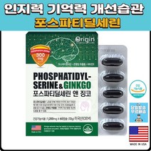 치매예방뇌영양제 집중력 인지력 기억력개선 영양제 포스파티딜세린 운행추출물 기역력에좋은 고함량, 1개, 상세페이지참조